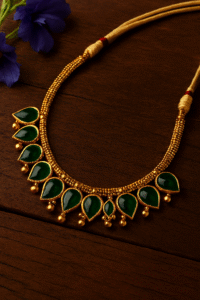 1gm gold necklace with matte finish